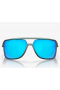 Oakley Castel Sunglasses Matte Silver/Blue Colorshift Frame Prizm Sapphire Lenses