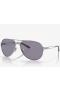 Oakley Caveat Sunglasses Polished Chrome Frame Grey Lenses