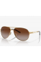 Oakley Caveat Sunglasses Polished Gold Frame Dark Brown Gradient Lenses