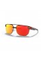 Oakley Chrystl Sunglasses Matte Black Frame Prizm Ruby Lens