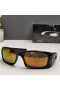 Oakley Crankcase Sunglasses Polished Black Frame Polarized Gold Lenses
