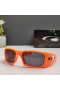 Oakley Crankcase Sunglasses Polished Orange Frame Polarized Gray Lenses