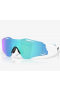 Oakley Cybr Zero Sunglasses Polished White Frame Prizm Sapphire Lenses