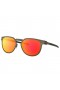 Oakley Diecutter Rectangular Sunglasses Pewter Frame Prizm Ruby Lenses