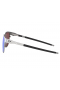 Oakley Diecutter Rectangular Sunglasses Satin Chrome Frame Prizm Sapphire Lenses