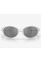 Oakley Eye Jacket™ Redux Sunglasses Silver Frame Prizm Black Polarized Lenses