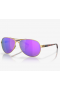 Oakley Feedback Sunglasses Satin Gold Frame Prizm Violet Polarized Lenses