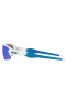 Oakley Flak Sunglasses Polished White Frame Prizm Sapphire Lenses