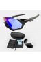 Oakley Flight Jacket Sunglasses OO9401 Black Frame Prizm Sapphire Lens