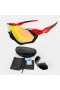 Oakley Flight Jacket Sunglasses OO9401 Black Red Frame Prizm Ruby Lens