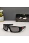 Oakley Gascan Sunglasses Matte Black Frame Polarized Gray Lenses Red Icon