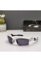 Oakley Half Jacket 2.0 Xl Sunglasses White Black Frame Polarized Dark Gray Lenses