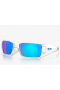 Oakley Heliostat Sunglasses Clear Frame Prizm Sapphire Polarized Lenses