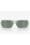 Oakley Heliostat Sunglasses Matte Transparent Jade Frame Prizm Black Lenses
