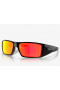 Oakley Heliostat Sunglasses Polished Black Frame Prizm Ruby Lenses