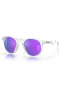 Oakley HSTN Sunglasses Matte Clear Frame Prizm Violet Lenses