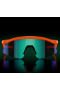 Oakley Hydra Sunglasses Neon Orange Frame Prizm Sapphire Lenses
