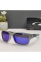 Oakley Jupiter Carbon Sunglasses Silver Frame Polarized Deep Blue Lenses