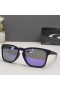 Oakley Latch Square Sunglasses Matte Black Frame Prizm Purple Polarized Lenses 