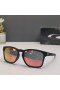 Oakley Latch Square Sunglasses Matte Black Frame Prizm Ruby Polarized Lenses