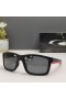 Oakley Mainlink Sunglasses Black Red Frame Polarized Gray Lenses