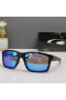 Oakley Mainlink Sunglasses Matte Black Frame Polarized Deep Blue Lenses