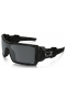 Oakley Oil Rig Sunglasses Black With Text Frame Grey Lenses
