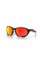 Oakley Plazma Sunglasses Matte Black Ink Frame Prizm Ruby Lenses