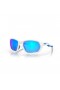 Oakley Plazma Sunglasses Matte White Frame Prizm Sapphire Lenses