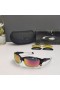 Oakley Racing Jacket Sunglasses Black White Frame Prizm Ruby Lenses