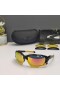 Oakley Racing Jacket Sunglasses Black Yellow Frame Prizm Ruby Lenses