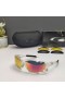 Oakley Racing Jacket Sunglasses Crystal Clear Frame Prizm Ruby Lenses