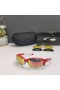 Oakley Racing Jacket Sunglasses White Red Frame Prizm Ruby Lenses