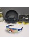 Oakley Radar Path Sunglasses Deep Blue Black Frame Galaxy Ruby Lenses