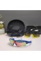 Oakley Radar Path Sunglasses Deep Blue White Frame Galaxy Ruby Lenses