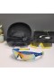 Oakley Radar Path Sunglasses Deep Blue Yellow Frame Galaxy Ruby Lenses