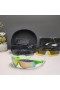 Oakley Radar Path Sunglasses Light Green White Frame Galaxy Ruby Lenses