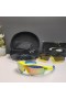 Oakley Radar Path Sunglasses Yellow Blue Frame Galaxy Ruby Lenses