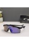 Oakley Razor Blades Sunglasses Black Frame Deep Blue Lenses