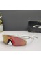 Oakley Razor Blades Sunglasses White Frame Ruby Lenses