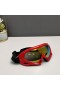 Oakley Ski Goggles Red Frame Anti-fog Galaxy Gold Lenses