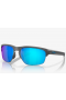 Oakley Sliver Edge Sunglasses Steel Frame Sapphire Iridium Polarized Lenses