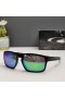 Oakley Sliver F Foldable Sunglasses Polished Black Frame Polarized Galaxy Green Lenses
