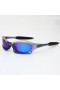 Oakley Splice Sunglasses Matte Black Gunmetal Frame Polarized Deep Blue Lenses