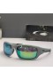 Oakley Valve Sunglasses Matte Gray Frame Polarized Galaxy Blue Lenses