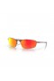 Oakley Whisker Sunglasses Matte Gunmetal Frame Prizm Ruby Lenses