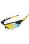 Oakley radarLock path sunglass black yellow / fire iridium