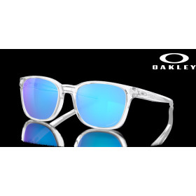 Oakley Ojector Prizm Sapphire Lenses Polished Clear Frame Sunglasses