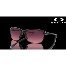 Oakley Unstoppable Rose Gradient Polarized Lenses Polished Black Frame Sunglasses