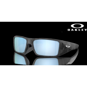 Oakley Heliostat Prizm Deep Water Polarized Lenses Matte Black Camo Frame Sunglasses